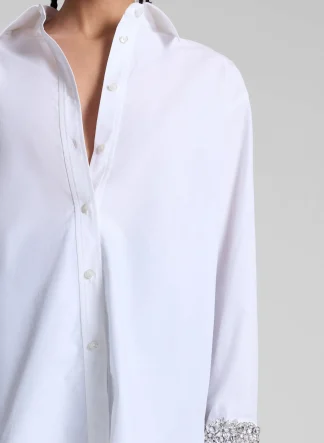 Women A.L.C. Tops | Suits^Calvin Embellished Sleeve Shirt