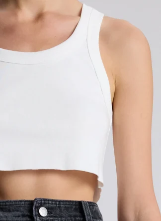 Women A.L.C. Tops | Tees & Tanks^Halsey Cropped Cotton Rib Tank