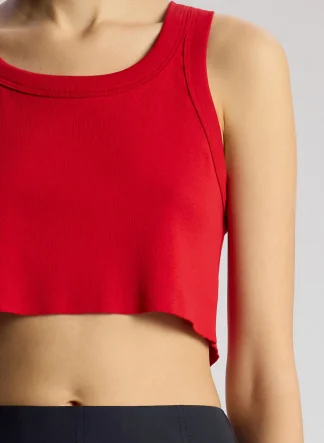 Women A.L.C. Tops | Tees & Tanks^Halsey Cropped Cotton Rib Tank