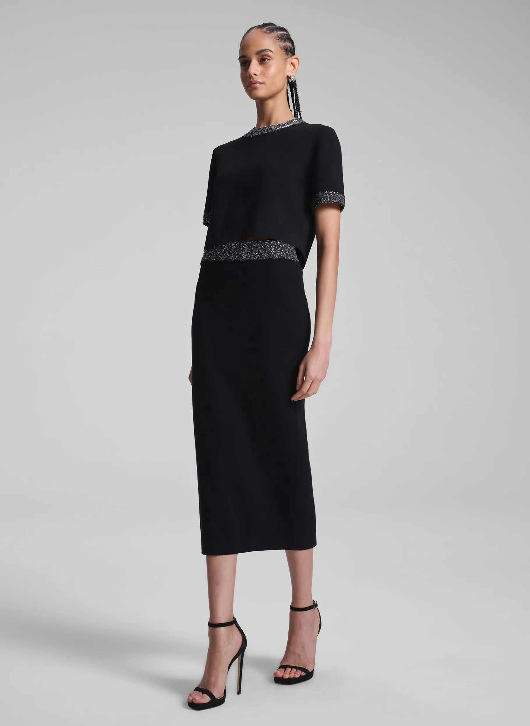 Women A.L.C. Knitwear | Bottoms^Jane Sequin Embellished Knit Midi Skirt