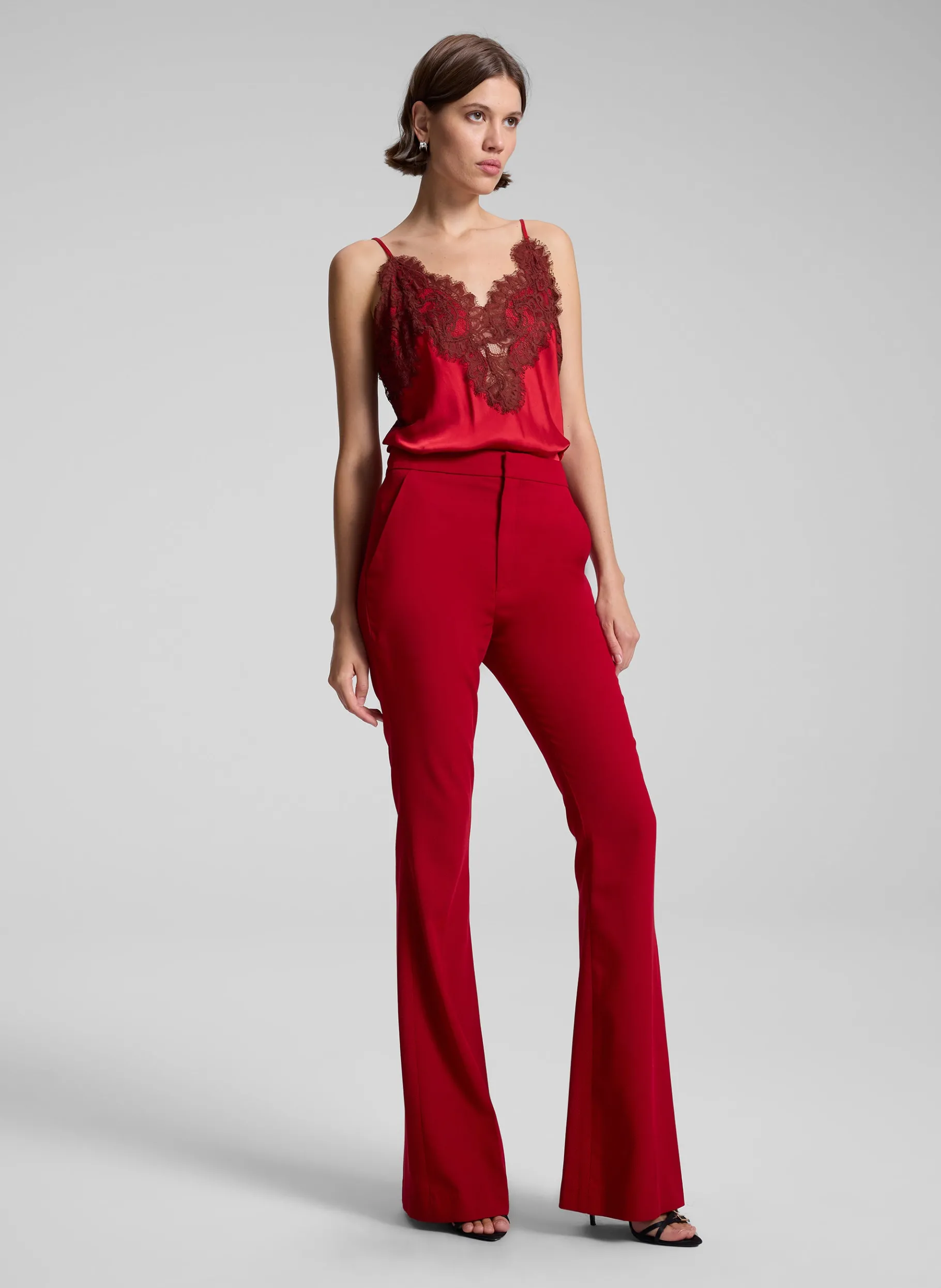 Women A.L.C. Tops | Tees & Tanks^Lennon Satin And Lace Camisole Top