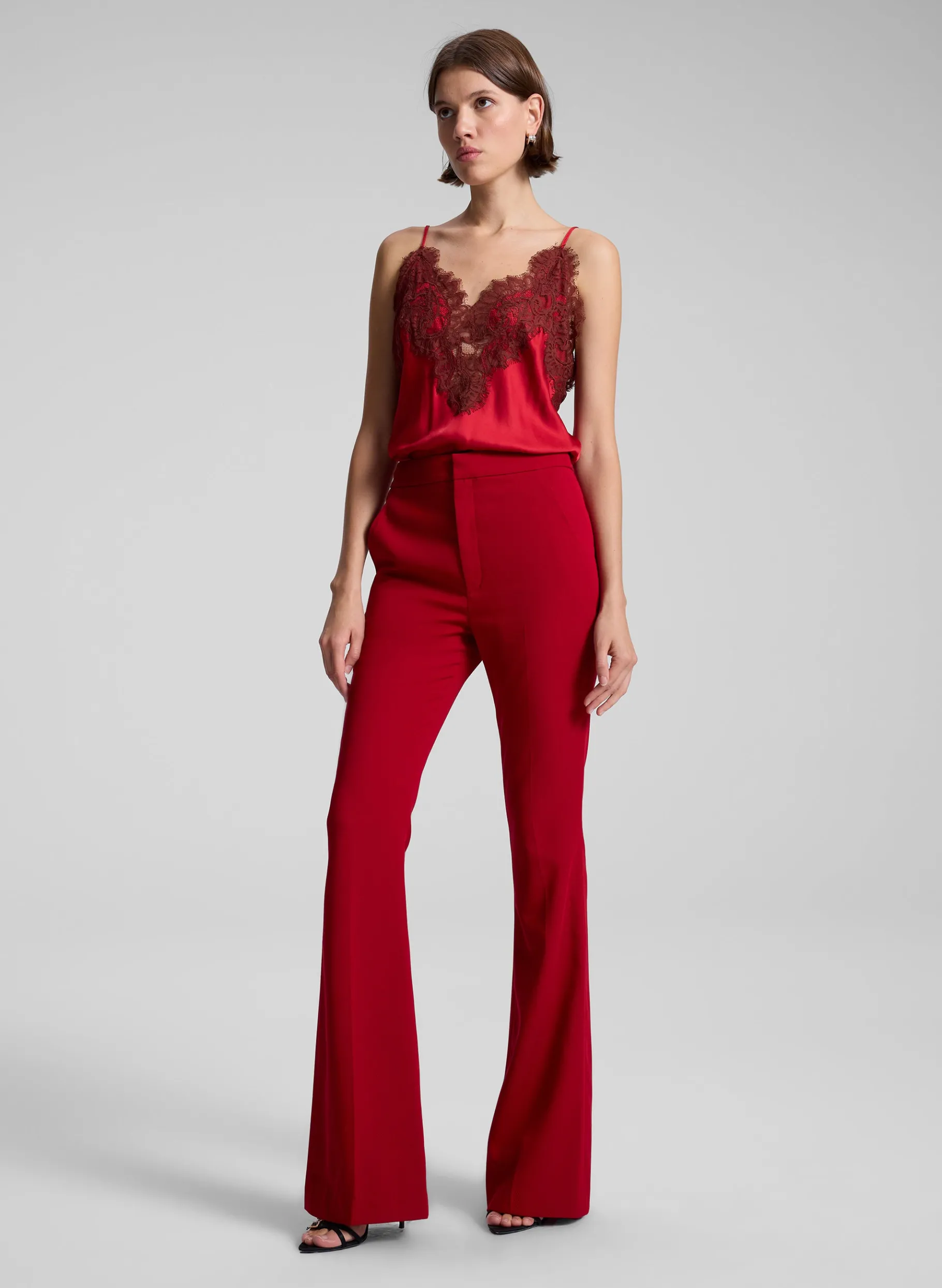 Women A.L.C. Tops | Tees & Tanks^Lennon Satin And Lace Camisole Top
