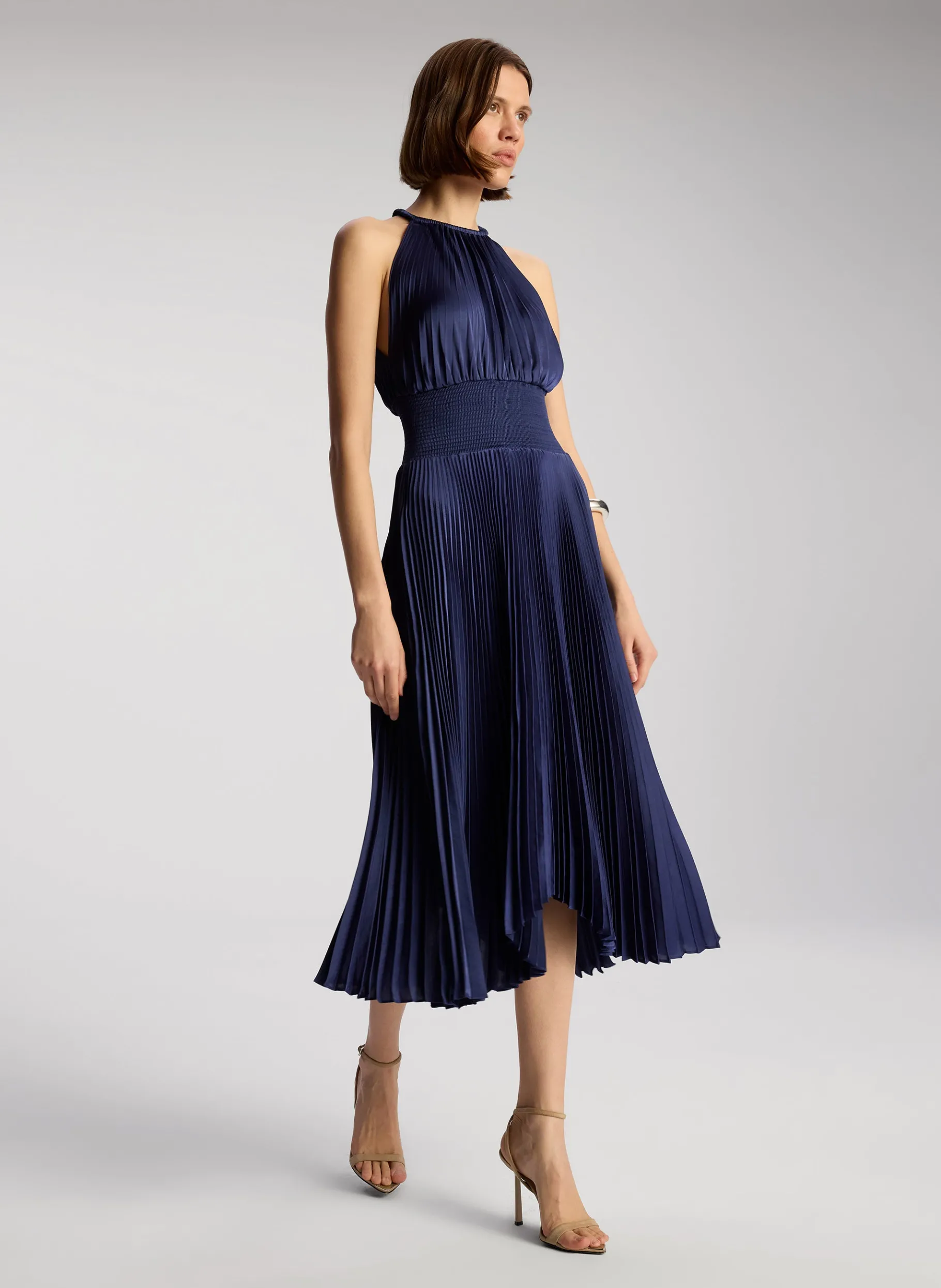 Women A.L.C. Dresses^Renzo II Satin Pleated Dress
