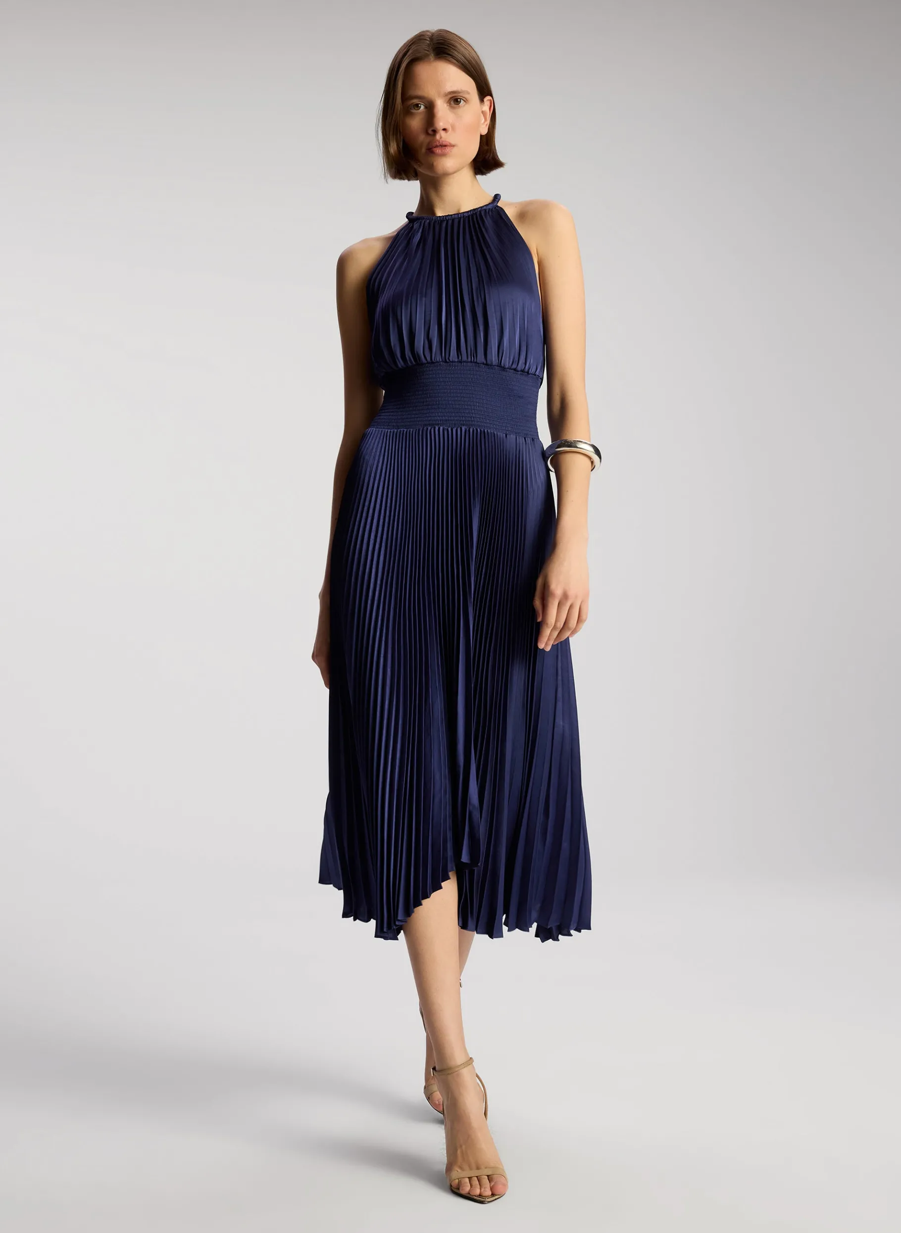 Women A.L.C. Dresses^Renzo II Satin Pleated Dress