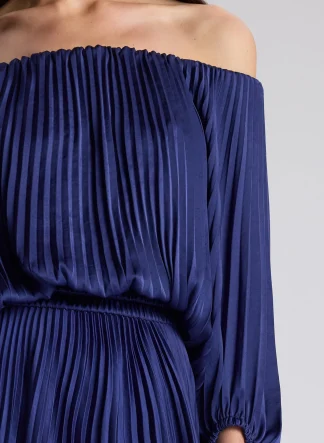 Women A.L.C. Dresses^Sienna Satin Pleated Off Shoulder Dress
