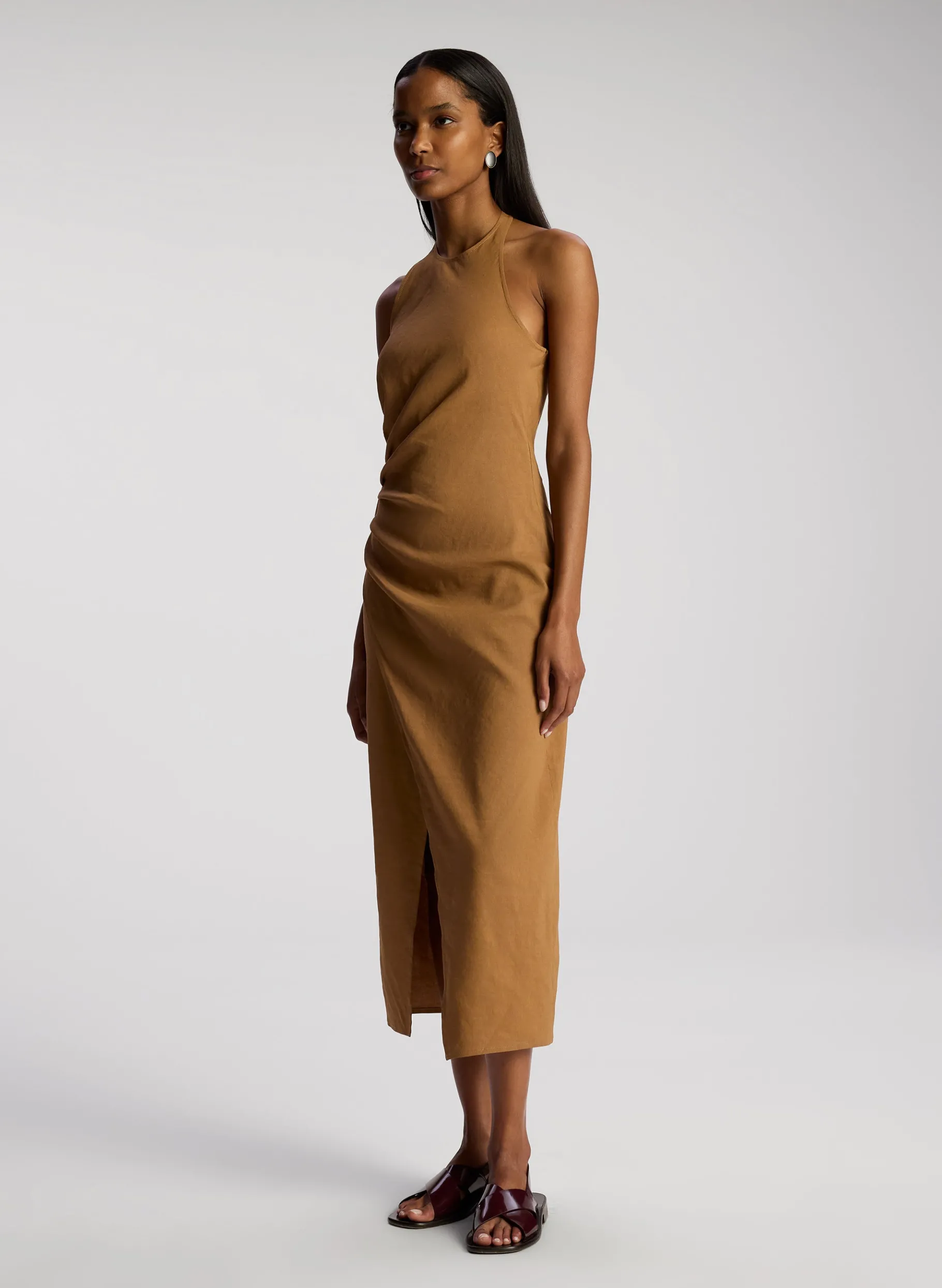 Women A.L.C. Dresses^Sylvie Linen Midi Halter Dress