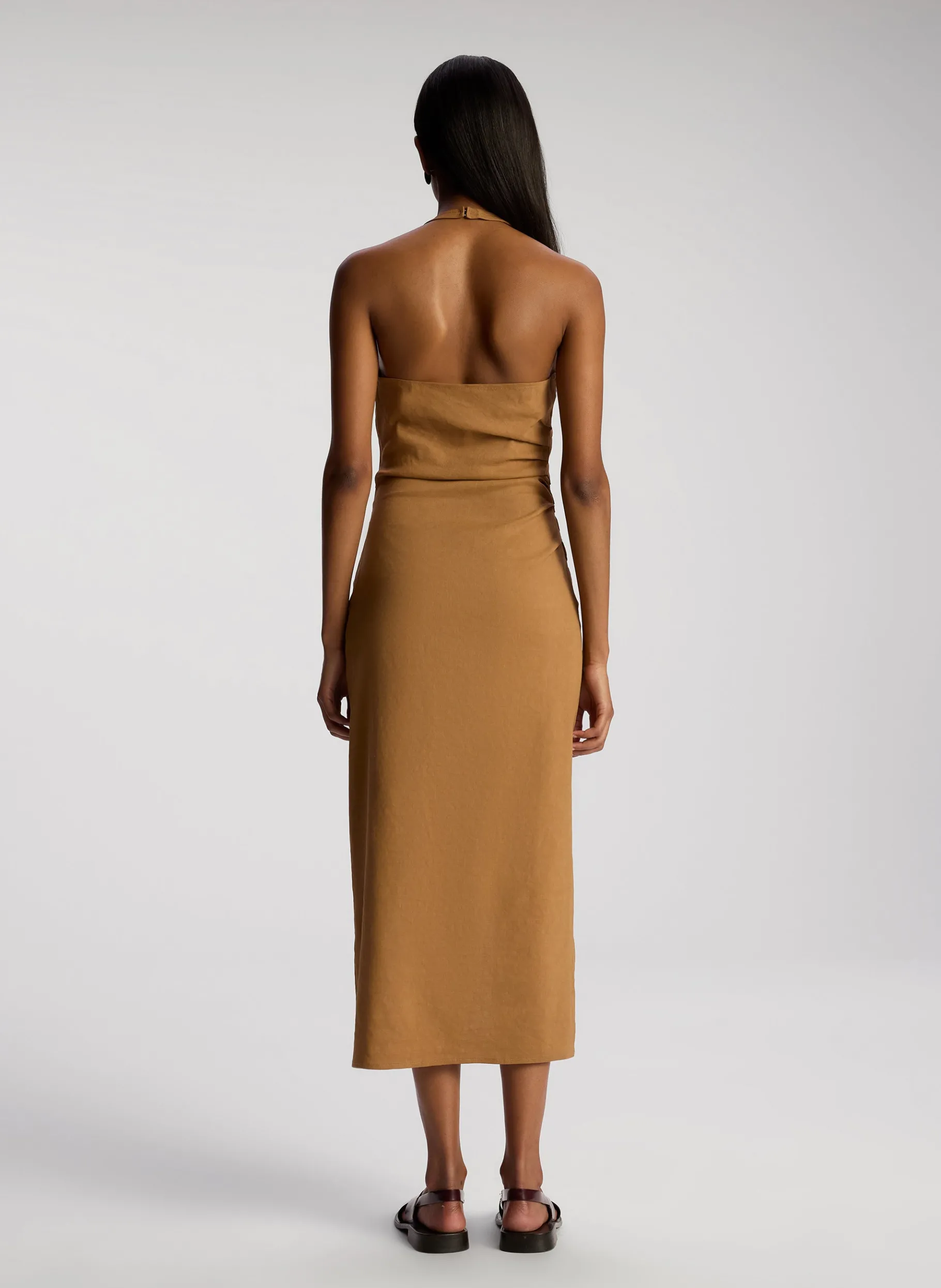 Women A.L.C. Dresses^Sylvie Linen Midi Halter Dress