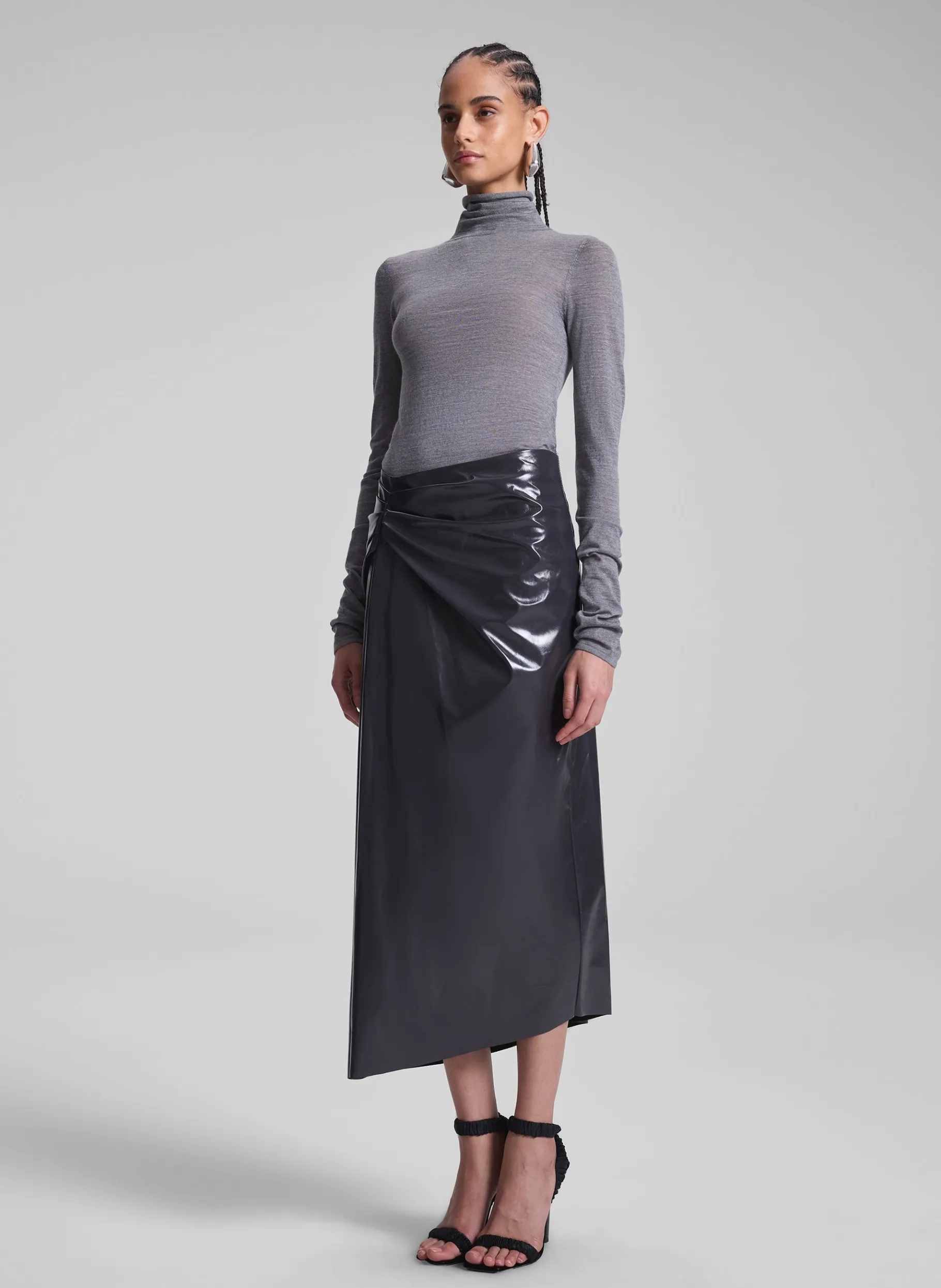 Women A.L.C. Bottoms | Skirts^Tessa Patent Vegan Leather Midi Skirt