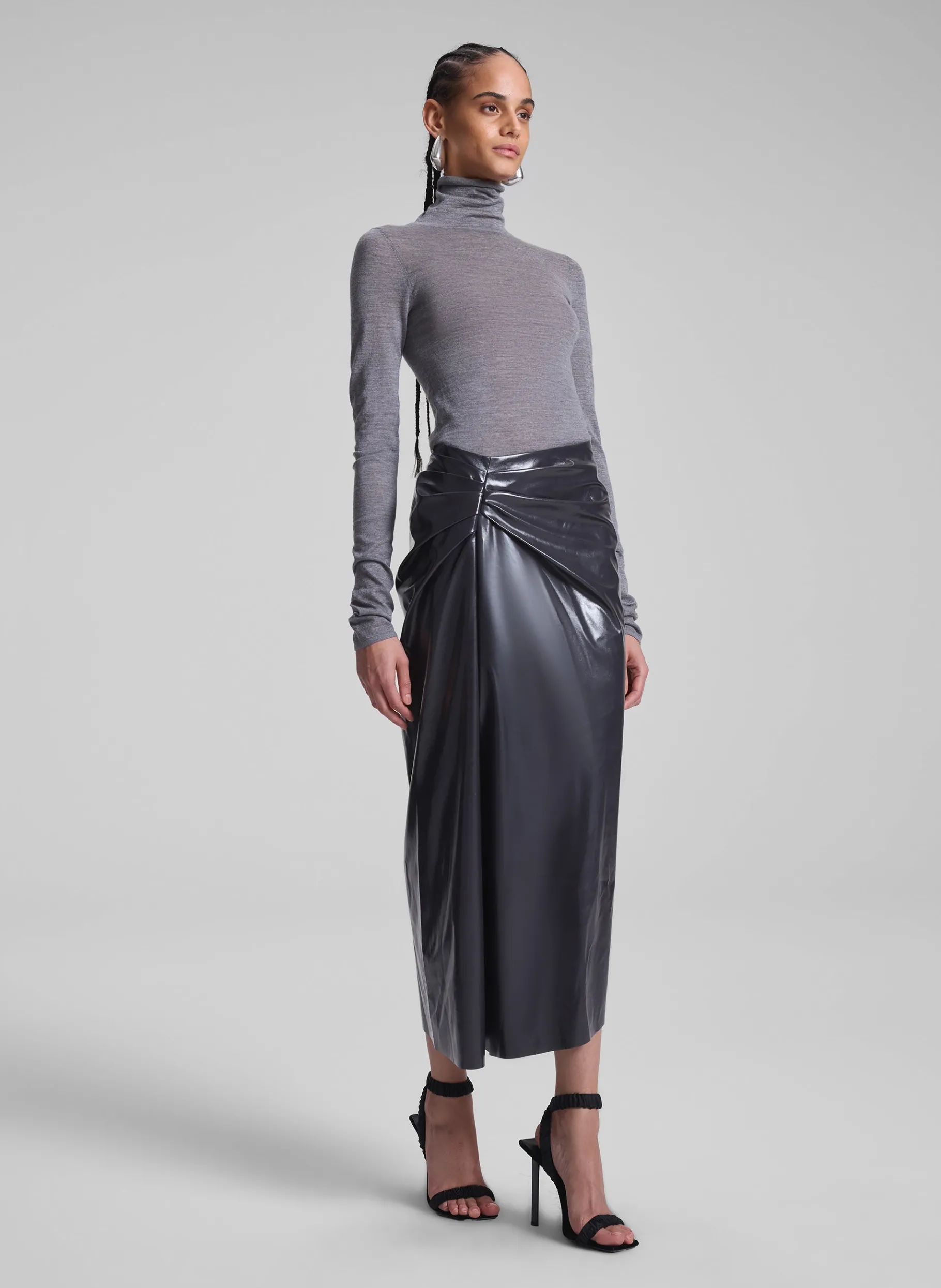 Women A.L.C. Bottoms | Skirts^Tessa Patent Vegan Leather Midi Skirt